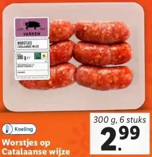 Lidl Worstjes op Catalaanse wijze aanbieding