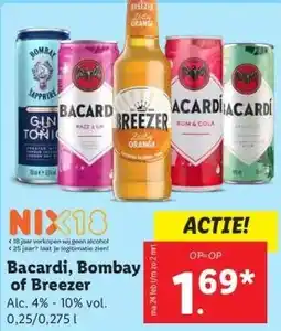 Lidl Bacardi, Bombayvof Breezer aanbieding