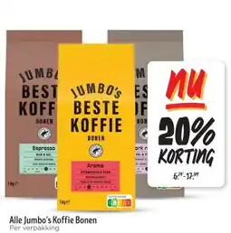 Jumbo Alle Jumbo's Koffie Bonen aanbieding