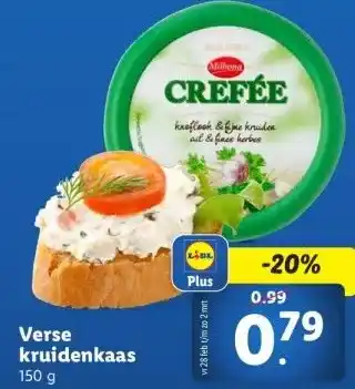 Lidl Verse kruidenkaas aanbieding