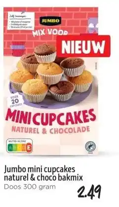 Jumbo Jumbo mini cupcakes naturel & choco bakmix aanbieding