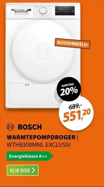 Expert Bosch WTH8300MNL EXCLUSIV aanbieding