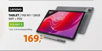 Expert Lenovo Tab M11 4GB 128GB Wifi + Pen aanbieding