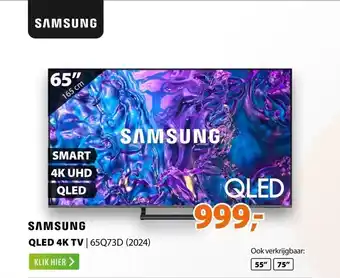 Expert Samsung QLED 4K 65Q73D (2024) aanbieding