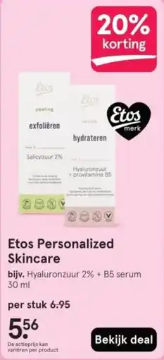 Etos Etos Personalized Skincare aanbieding