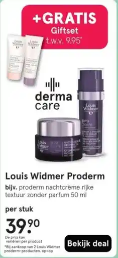 Etos Louis Widmer Proderm aanbieding