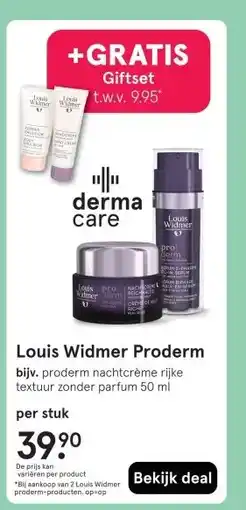 Etos Louis Widmer Proderm aanbieding