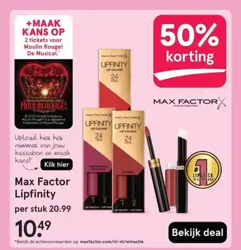 Etos Max Factor Lipfinity aanbieding