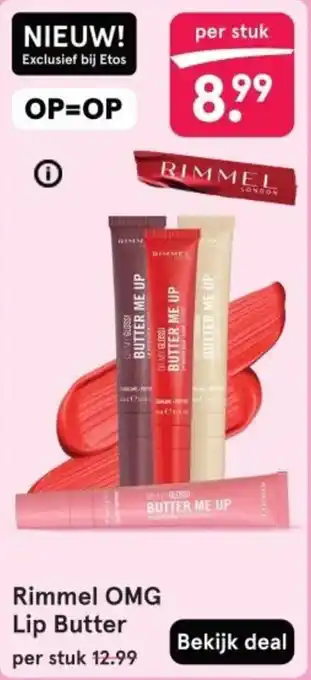 Etos Rimmel OMG Lip Butter aanbieding