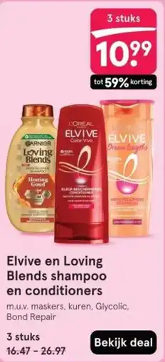 Etos Elvive en Loving Blends shampoo en conditioners aanbieding