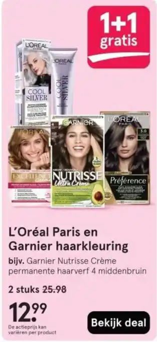 Etos L'Oréal Paris en Garnier haarkleuring aanbieding