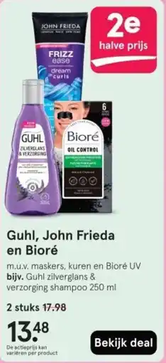 Etos Guhl, John Frieda en Bioré aanbieding