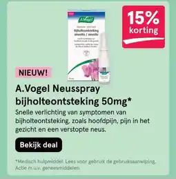 Etos A.Vogel Neusspray bijholteontsteking 50mg aanbieding