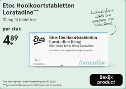 Etos Etos Hooikoortstabletten Loratadine aanbieding