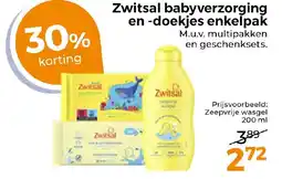 Trekpleister Zwitsal babyverzorging en doekjes enkelpak aanbieding