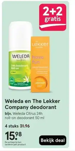 Etos Weleda en The Lekker Company deodorant aanbieding