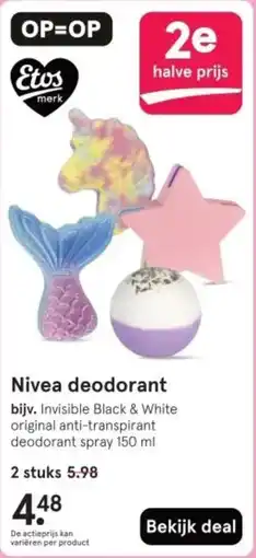 Etos Nivea deodorant aanbieding