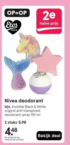 Etos Nivea deodorant aanbieding