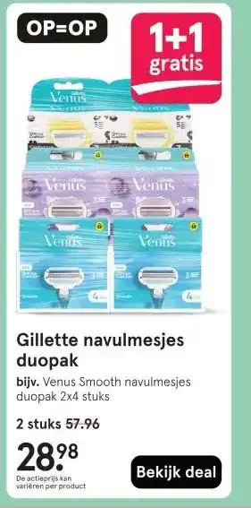 Etos Gillette navulmesjes duopak aanbieding