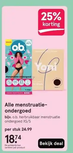 Etos Alle menstruatie- ondergoed aanbieding