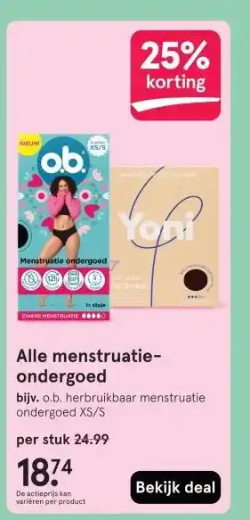 Etos Alle menstruatie- ondergoed aanbieding