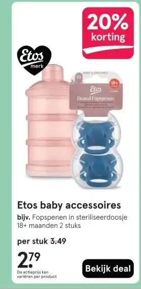 Etos Etos baby accessoires aanbieding