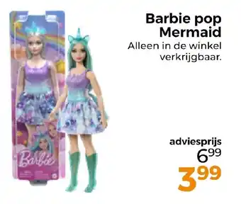 Trekpleister Barbie pop Mermaid aanbieding