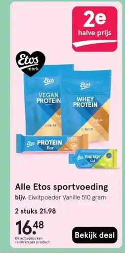 Etos Alle Etos sportvoeding aanbieding