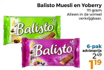 Trekpleister Balisto Muesli en Yoberry aanbieding