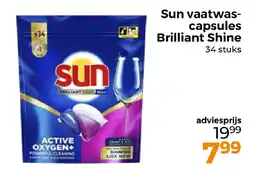 Trekpleister Sun vaatwascapsules Brilliant Shine aanbieding