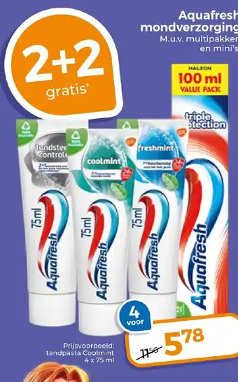 Trekpleister Aquafresh mondverzorging aanbieding