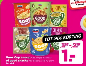 PLUS Unox Cup a soup of good snacks aanbieding