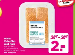 PLUS PLUS Zalmfilet met huid aanbieding