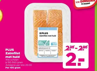 PLUS PLUS Zalmfilet met huid aanbieding