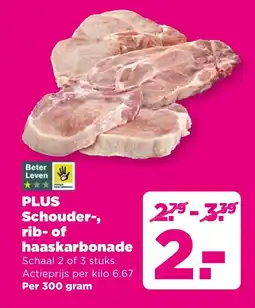 PLUS PLUS Schouder rib of haaskarbonade aanbieding