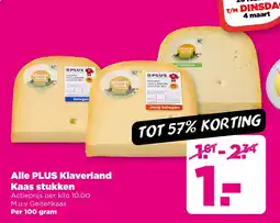 PLUS Alle PLUS Klaverland Kaas stukken aanbieding