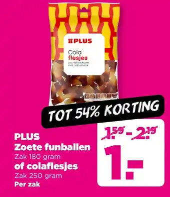 PLUS PLUS Zoete funballen of colaflesjes aanbieding