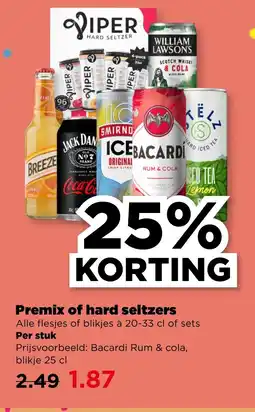 PLUS Premix of hard seltzers aanbieding