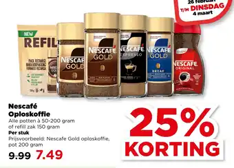 PLUS Nescafé Oploskoffie aanbieding