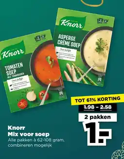 PLUS Knorr Mix voor soep aanbieding