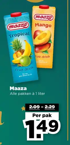 PLUS Maaza aanbieding