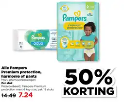 PLUS Alle Pampers Premium protection, harmonie of pants aanbieding