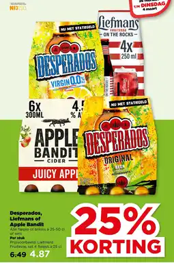 PLUS Desperados, Liefmans of Apple Bandit aanbieding