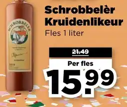 PLUS Schrobbelèr Kruidenlikeur aanbieding