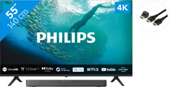 Coolblue Philips 55PUS7009 + Soundbar + Hdmi kabel aanbieding