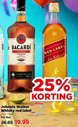 PLUS Johnnie Walker Whisky red label aanbieding