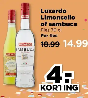 PLUS Luxardo Limoncello of sambuca aanbieding