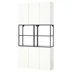 IKEA Enhet Opbergcombinatie, antraciet/wit, 120x32x225 cm aanbieding