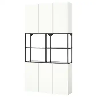 IKEA Enhet Opbergcombinatie, antraciet/wit, 120x32x225 cm aanbieding