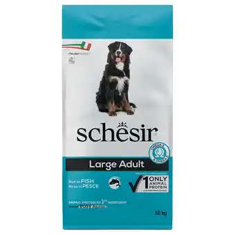 Zooplus 2x 12kg Schesir Dog Large Adult met vis droogvoer voor honden aanbieding